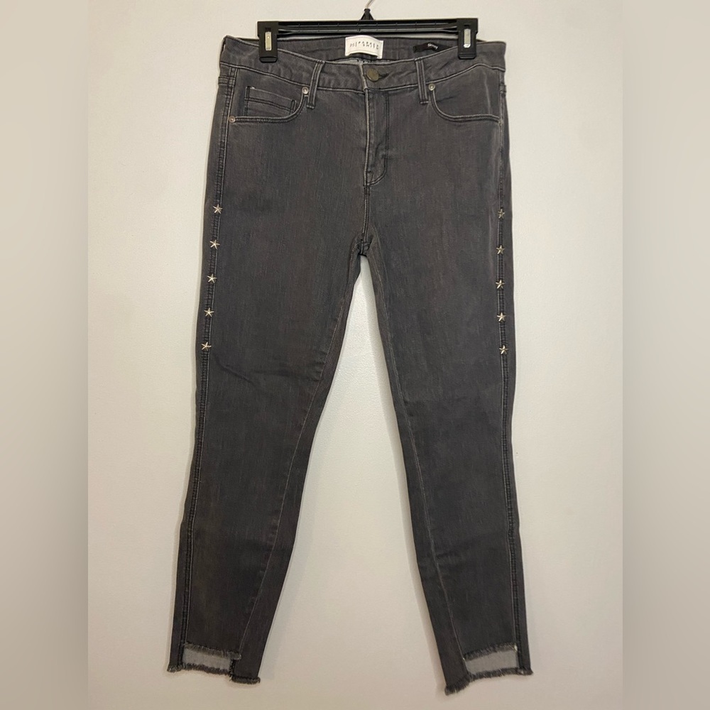 PS PARKER SMITH Skinny Jeans Raw Hem Star Studded Size 29